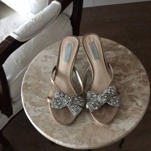 Betsy Johnson gold/dazzle shoes